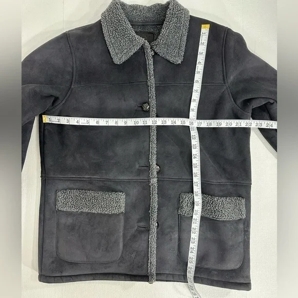 Lauren faux swede jacket winter coat black size S - Picture 6 of 13